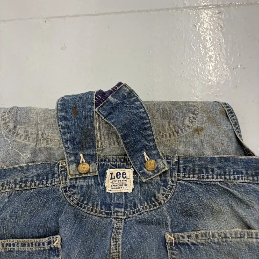 Vintage 50s Lee Union Made Jelt Sanforized Overalls 38x31